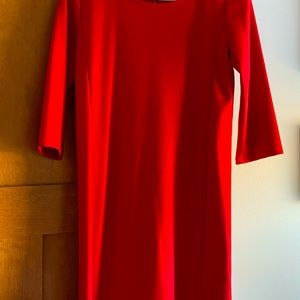 Red Gap Shift Dress
